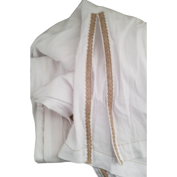 Elaine Kim White Wide Leg High Rise Pants Women’s Size Medium Pockets - Picture 5 of 8